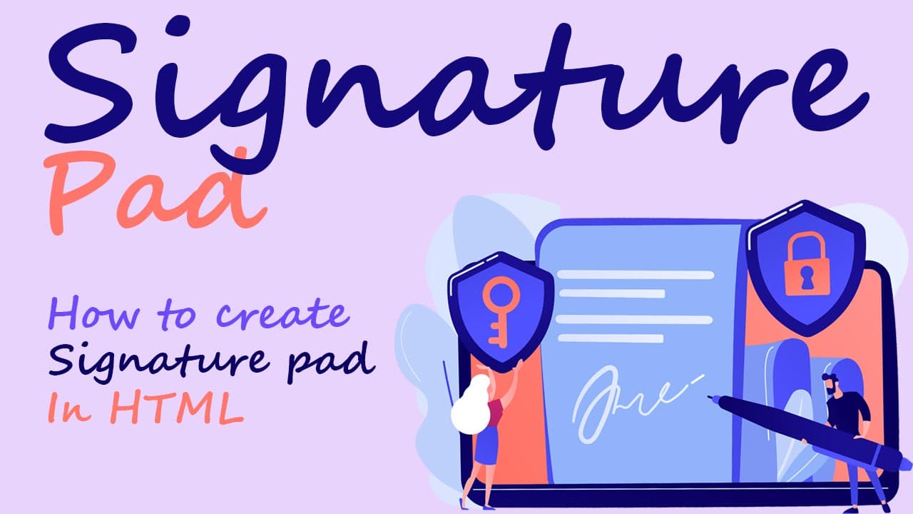 How to create signature pad in Html | signature pad JavaScript