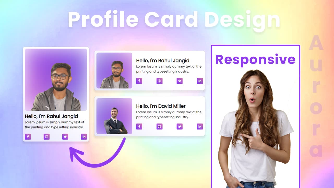 Awesome Aurora Profile Card Design